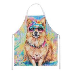 Picture of Carolines Treasures DAC2541APRON 0.01 x 30 x 27 in. Pomeranian Hippie Dawg Apron