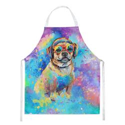 Picture of Carolines Treasures DAC2543APRON 0.01 x 30 x 27 in. Pug Hippie Dawg Apron