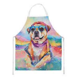Picture of Carolines Treasures DAC2545APRON 0.01 x 30 x 27 in. Pug Hippie Dawg Apron