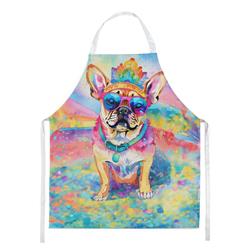 Picture of Carolines Treasures DAC2546APRON 0.01 x 30 x 27 in. Unisex Pug Hippie Dawg Apron