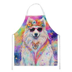 Picture of Carolines Treasures DAC2550APRON 0.01 x 30 x 27 in. Samoyed Hippie Dawg Apron