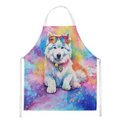 Picture of Carolines Treasures DAC2551APRON 0.01 x 30 x 27 in. Unisex Samoyed Hippie Dawg Apron
