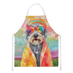 Picture of Carolines Treasures DAC2555APRON 0.01 x 30 x 27 in. Unisex Schnauzer Hippie Dawg Apron