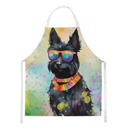 Picture of Carolines Treasures DAC2557APRON 0.01 x 30 x 27 in. Scottish Terrier Hippie Dawg Apron