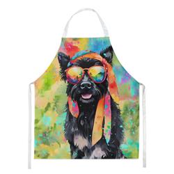 Picture of Carolines Treasures DAC2558APRON 0.01 x 30 x 27 in. Scottish Terrier Hippie Dawg Apron