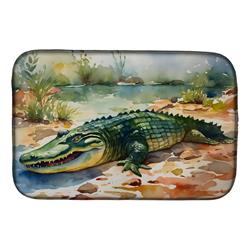 21 x 14 x 0.2 in. Polyester Alligator Dish Drying Mat