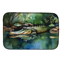 21 x 14 x 0.2 in. Polyester Alligator Dish Drying Mat