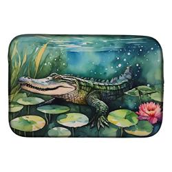 21 x 14 x 0.2 in. Polyester Alligator Dish Drying Mat