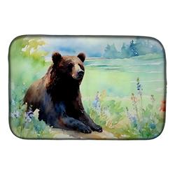 21 x 14 x 0.2 in. Polyester American Black Bear Dish Drying Mat