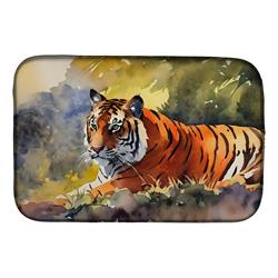 21 x 14 x 0.2 in. Polyester Bengal Tiger Dish Drying Mat