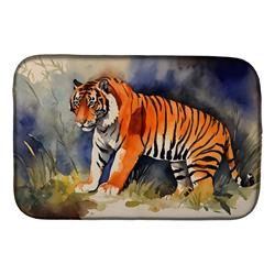21 x 14 x 0.2 in. Polyester Bengal Tiger Dish Drying Mat