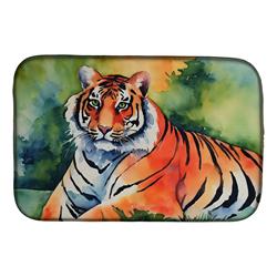DAC2882DDM 21 x 14 x 0.2 in. Polyester Bengal Tiger Dish Drying Mat
