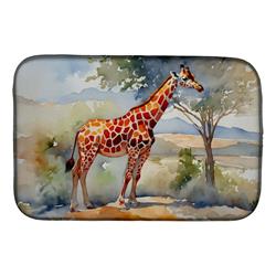 21 x 14 x 0.2 in. Polyester Giraffe Dish Drying Mat