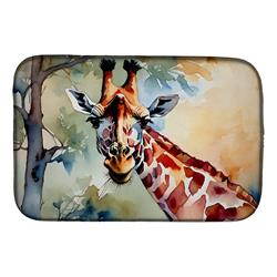 21 x 14 x 0.2 in. Polyester Giraffe Dish Drying Mat