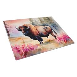 15 x 12 x 0.2 in. Glass Wood Bison Cutting Board - Large