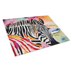 15 x 12 x 0.2 in. Glass Zebra Cutting Board - Large