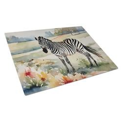 15 x 12 x 0.2 in. Glass Zebra Cutting Board - Large