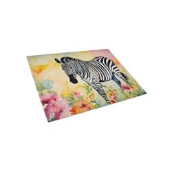 15 x 12 x 0.2 in. Glass Zebra Cutting Board - Large