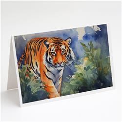 DAC2878GCA7P 5 x 7 x 0.01 in. Bengal Tiger Greeting Cards - Pack of 8