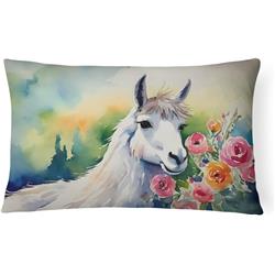 3 x 16 x 12 in. 100 Percent Polyester Llama Throw Pillow