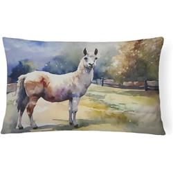 3 x 16 x 12 in. 100 Percent Polyester Llama Throw Pillow