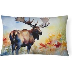 3 x 16 x 12 in. 100 Percent Polyester Moose Throw Pillow