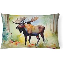 3 x 16 x 12 in. 100 Percent Polyester Moose Throw Pillow