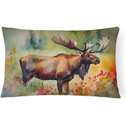 3 x 16 x 12 in. 100 Percent Polyester Moose Throw Pillow