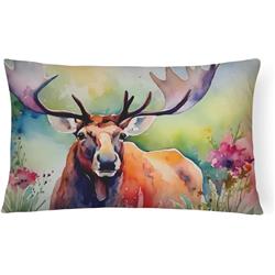 3 x 16 x 12 in. 100 Percent Polyester Moose Throw Pillow