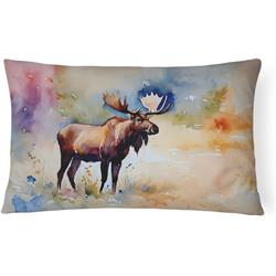 3 x 16 x 12 in. 100 Percent Polyester Moose Throw Pillow