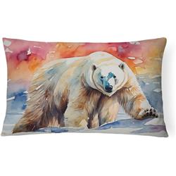 3 x 16 x 12 in. 100 Percent Polyester Polar Bear Throw Pillow