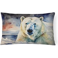 3 x 16 x 12 in. 100 Percent Polyester Polar Bear Throw Pillow