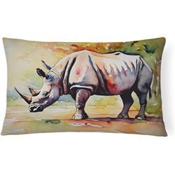 3 x 16 x 12 in. 100 Percent Polyester Rhinoceros Throw Pillow
