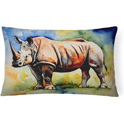 3 x 16 x 12 in. 100 Percent Polyester Rhinoceros Throw Pillow