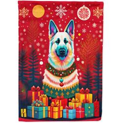 0.15 x 40 x 28 in. Polyester German Shepherd Holiday Christmas House Flag
