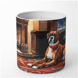 DAC2620CDL 3.25 x 3.75 x 3.25 in. Ceramic Boxer Cozy Christmas Decorative Soy Candle