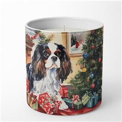 DAC2628CDL 3.25 x 3.75 x 3.25 in. Ceramic Cavalier Spaniel Cozy Christmas Decorative Soy Candle