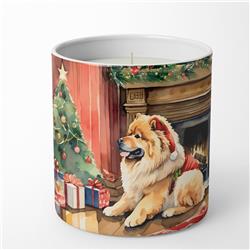 DAC2634CDL 3.25 x 3.75 x 3.25 in. Ceramic Chow Chow Cozy Christmas Decorative Soy Candle