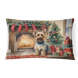 12 x 16 x 3 in. Polyester Silky Terrier Cozy Christmas Throw Pillow