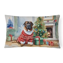 12 x 16 x 3 in. Polyester Tibetan Mastiff Cozy Christmas Throw Pillow