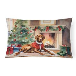 12 x 16 x 3 in. Polyester Vizsla Cozy Christmas Throw Pillow