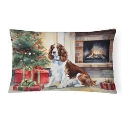 12 x 16 x 3 in. Polyester Welsh Springer Spaniel Cozy Christmas Throw Pillow