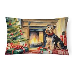 12 x 16 x 3 in. Polyester Welsh Terrier Cozy Christmas Throw Pillow