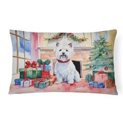 12 x 16 x 3 in. Polyester Westie Cozy Christmas Throw Pillow
