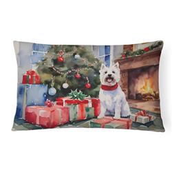 12 x 16 x 3 in. Polyester Westie Cozy Christmas Throw Pillow