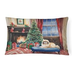 3 x 16 x 12 in. Pekingese Cozy Christmas Throw Pillow