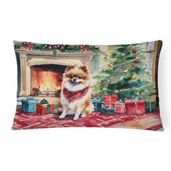 3 x 16 x 12 in. Pomeranian Cozy Christmas Throw Pillow