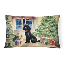 3 x 16 x 12 in. Poodle Cozy Christmas Throw Pillow