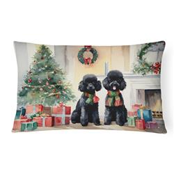 3 x 16 x 12 in. Poodle Cozy Christmas Throw Pillow