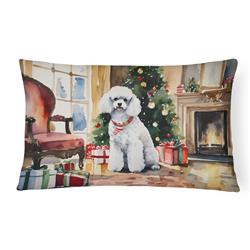 3 x 16 x 12 in. Poodle Cozy Christmas Throw Pillow
